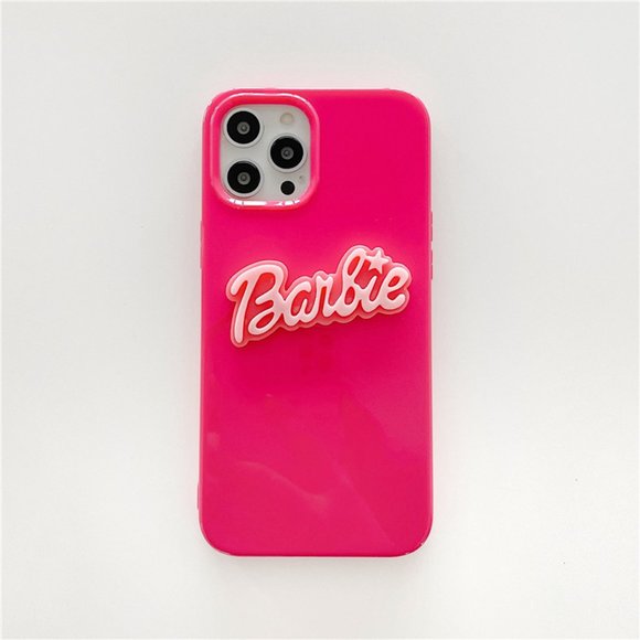 Pink 3D Barbie Logo iPhone Case - Picture 2 of 2